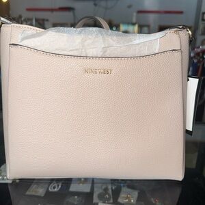 Nine West Cream Structured Shoulder Bag Minimalist Design